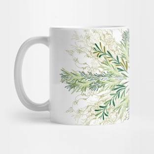 Mandala of Rosemary plant, herbal talisman Mug